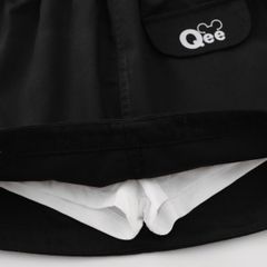 Set Váy Kaki Và Áo Thun In Hình Gấu QEE Bé Gái