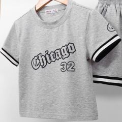 Bộ Thun Thể Thao Viền Sọc CHICAGO 32 Bé Trai