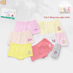Lốc 5 Quần Chíp Bé Gái Barbie In Nhiều Hình (Màu Ngẫu Nhiên)