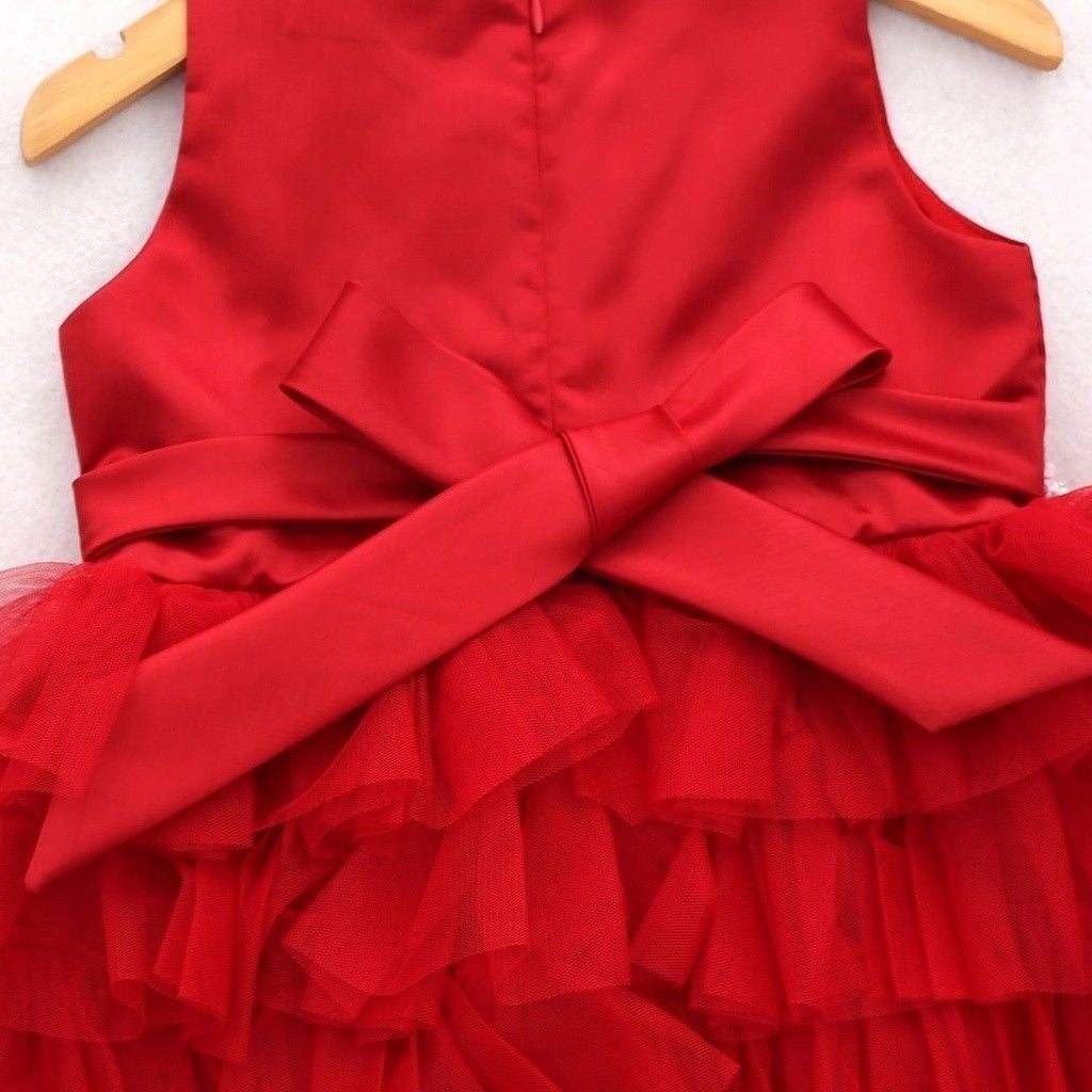 Đầm Thiên Nga Xếp Tầng Phối Voan Cho Bé Gái