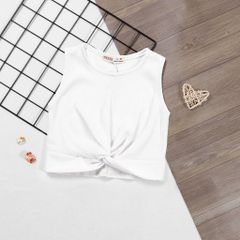 Áo Len Gân Sát Nách Croptop Bé Gái