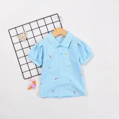 Áo Thun Polo Bé Gái Hoạ Tiết Icecream