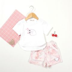 Bộ Thun Đùi In Mèo Điệu Bé Gái