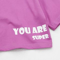 Áo Thun Croptop Bé Gái In Hình Super