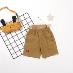 Quần Lửng Kaki Thêu Logo Đỏ Bé Trai