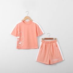 Bộ Thun Form Rộng In Gấu Bé Gái