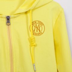 Áo Khoác Lửng Có Nón Da Cá Thêu NY Bé Gái Nexxi