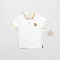 Áo Thun Polo Bé Trai In Họa Tiết Mèo Béo
