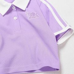 Áo Thun Cổ Bẻ Croptop Bé Gái New York