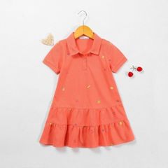 Đầm Thun Polo Bé Gái Hoạ Tiết Trái Cây