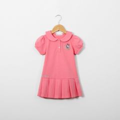Đầm Thun Polo Thêu Vịt Bé Gái