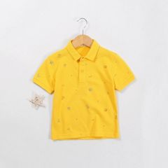 Áo Thun Polo Bé Trai In Hoạ Tiết Bóng