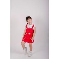 Set Yếm Váy Bé Gái Kèm Áo Thun Sát Nách Soda