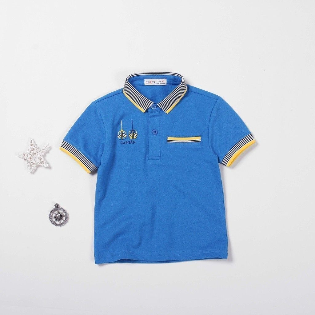 Áo Thun Cổ Bẻ Bo Dệt Capitan Bé Trai