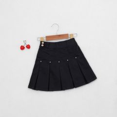 Chân Váy Kaki Lụa Xếp Ly Bé Gái
