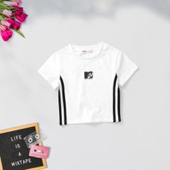 Áo Thun Croptop Fashion In Logo MTV Bé Gái Nexxi