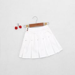 Chân Váy Kaki Lụa Xếp Ly Bé Gái