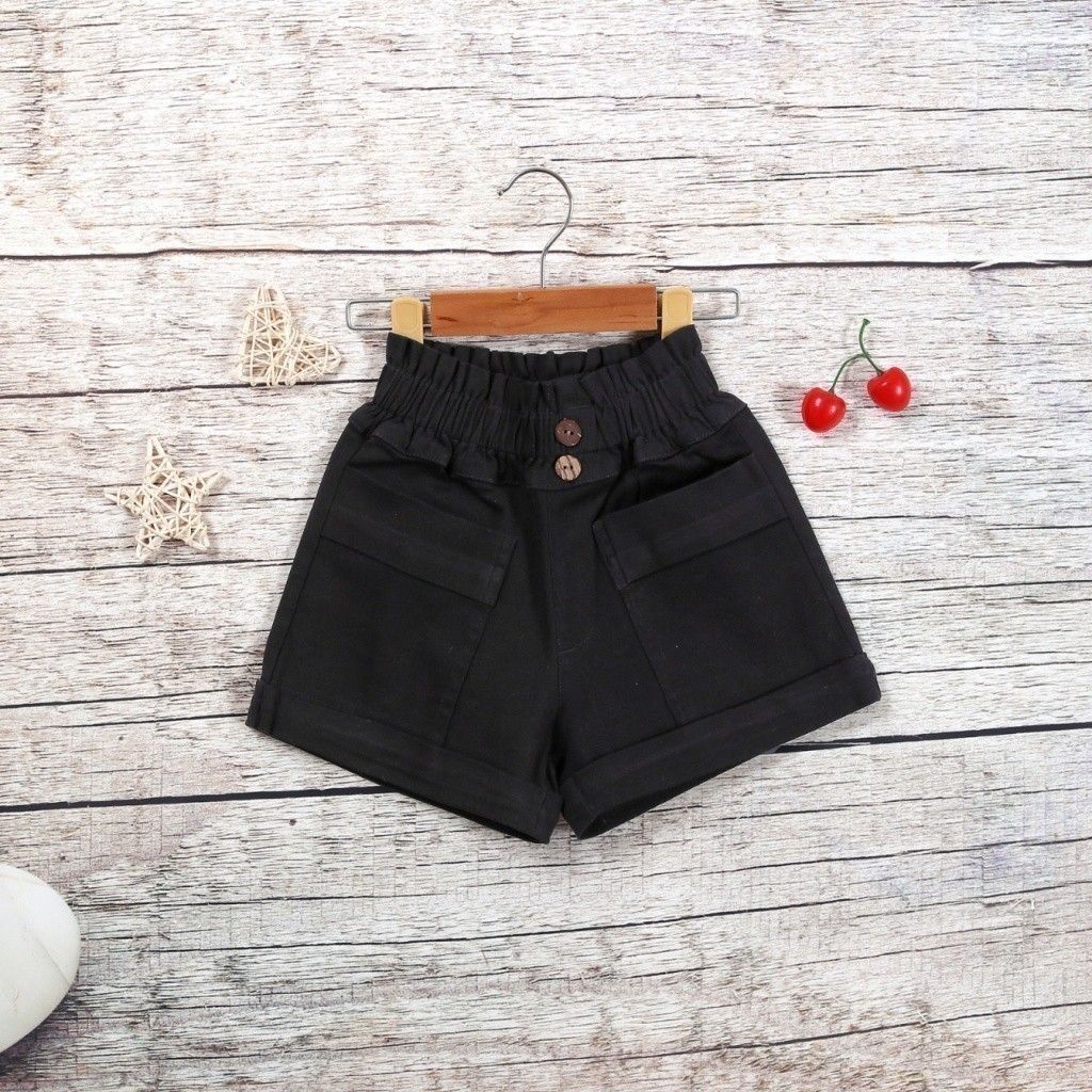 Quần Đùi Jean Mộc 2 Túi Bé Gái