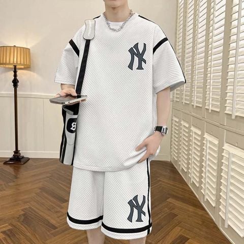 Bộ Thun Thể Thao Form Rộng Bé Trai In NY