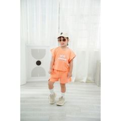 Bộ Thun Ngắn Tay Bé Gái Cá Tính In Chữ Ice Cream