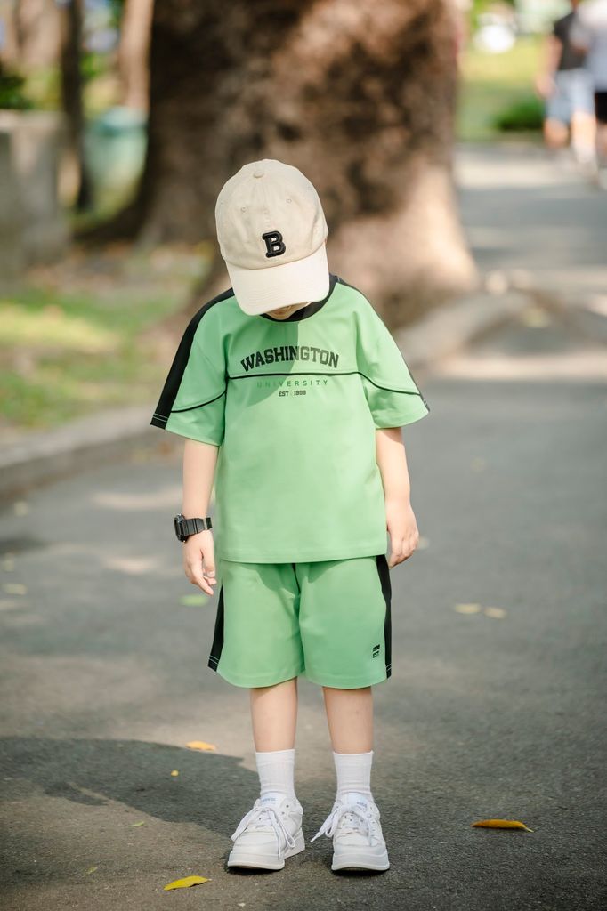 Bộ Thun Lửng Bé Trai Phối Màu Washington