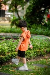 Set Thể Thao Sát Nách Có Nón Bé Trai In Master