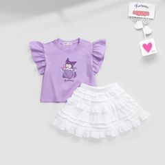 Set Cánh Tiên và Chân Váy Bèo Tầng Kuromi