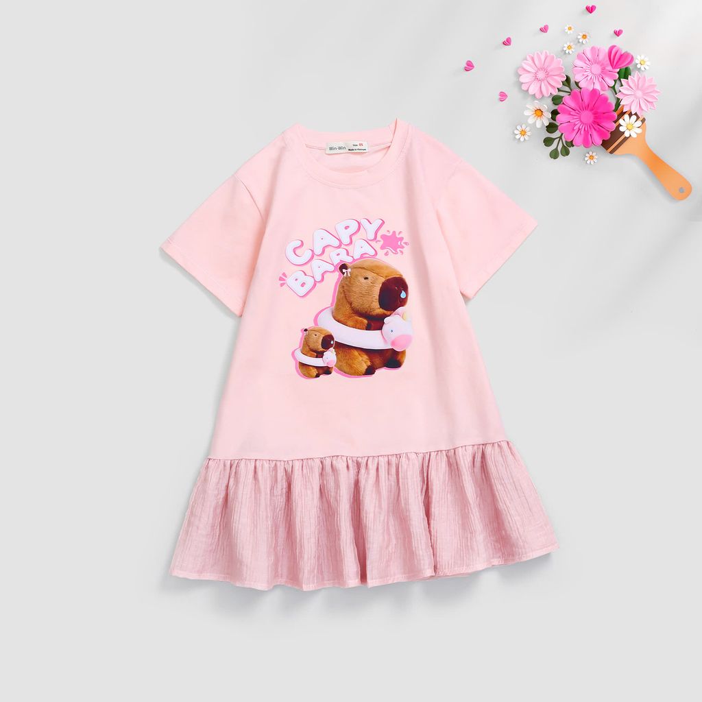 Đầm Suông Tùng Voan Capypara Nexxi Kids Fashion cho bé gái