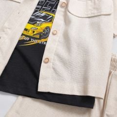 Set Bé Trai Linen 3 Món In Xe Oto Legend cho bé trai Nexxi