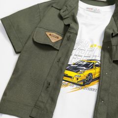 Set Bé Trai Linen 3 Món In Xe Oto Legend cho bé trai Nexxi