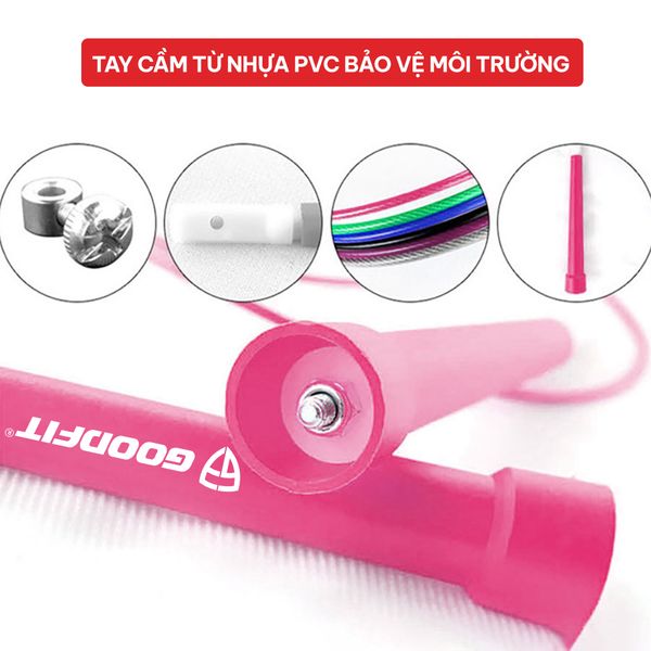 Dây nhảy thể dục chính hãng, lõi thép siêu bền GoodFit