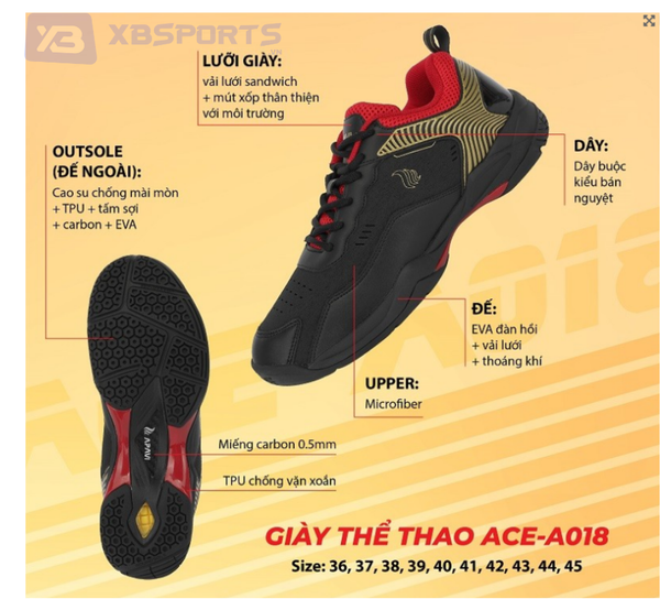 Giày cầu lông Apavi ACE A018