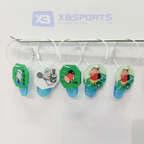 Móc khoá cầu lông hoạt hình tròn