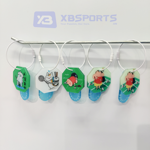 Móc khoá cầu lông hoạt hình tròn