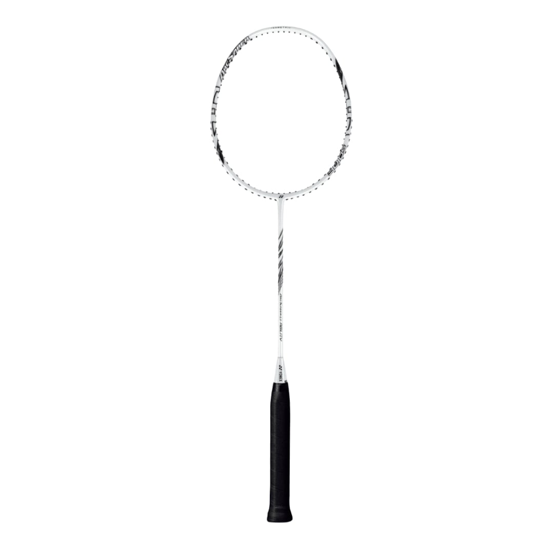 Vợt cầu lông Yonex Arcsaber 0 Ability màu White Brown, khung oval trắng in chữ ARCSABER và ABILITY màu đen nâu, đũa vợt trắng họa tiết vằn xám, cán quấn đen, logo YY bạc