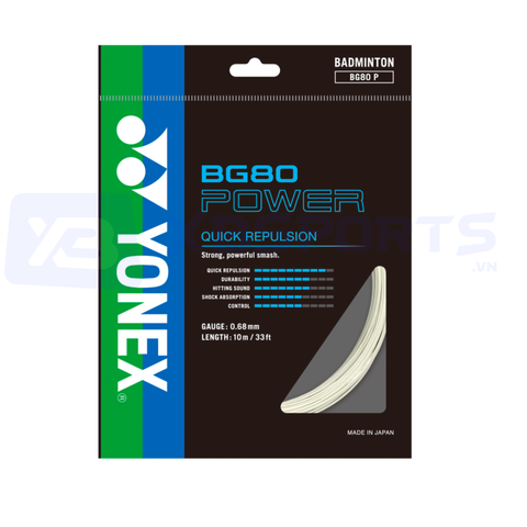 Cước căng vợt Yonex BG 80 Power Chính Hãng ( Tép )
