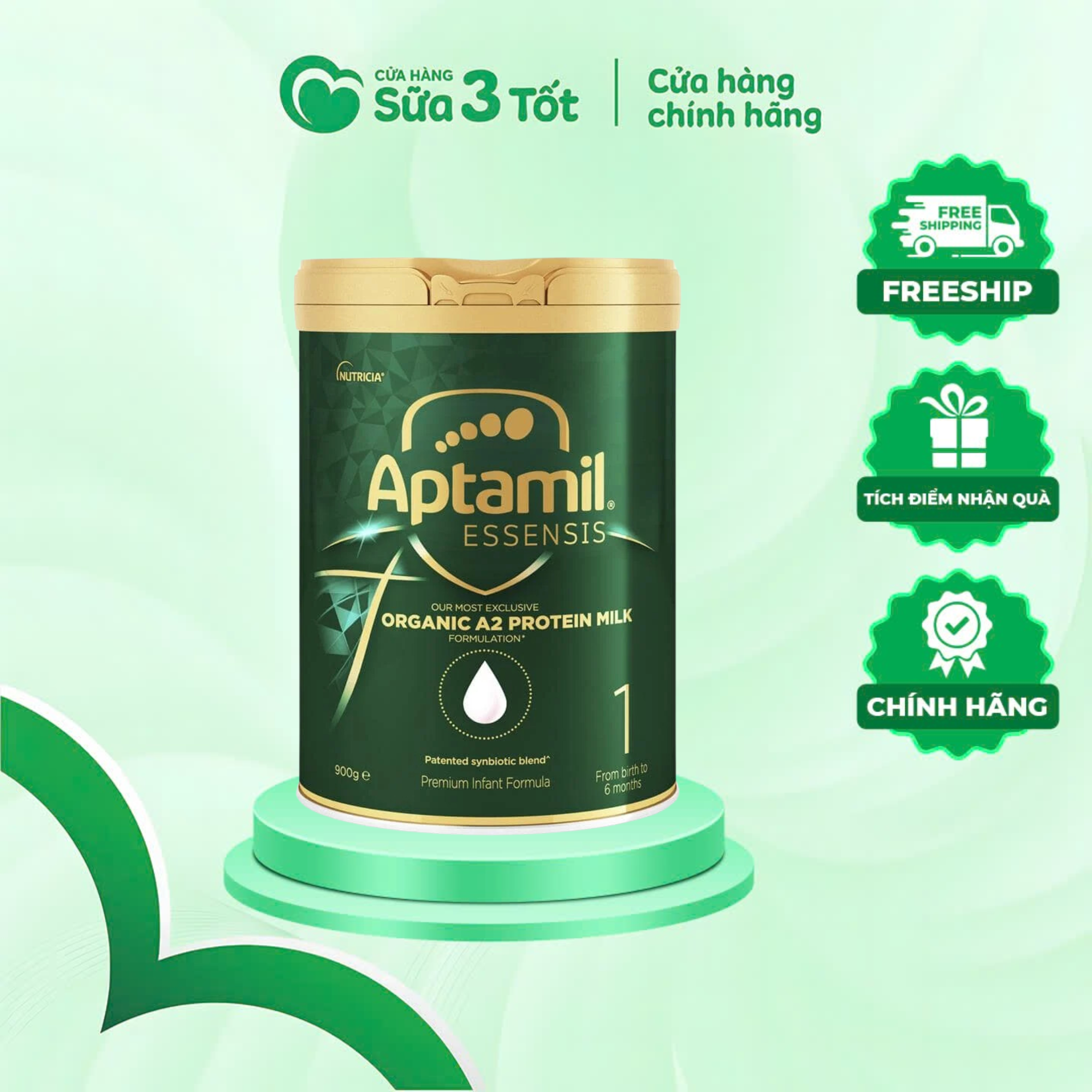 Sữa Bột Aptamil Essensis Úc Số 1 (Cho Trẻ 0-6 Tháng) - Lon 900g