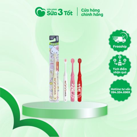 Bàn Chải Đánh Răng Ebisu Hello Kitty Cho Bé (Từ 0.5 - 3 Tuổi)