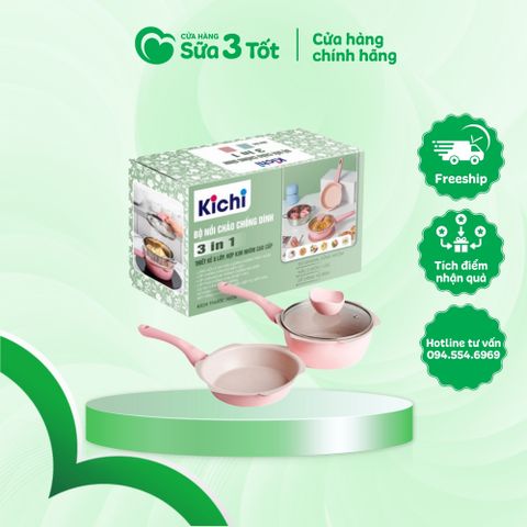 Bộ Nồi Chảo Chống Dính 3in1 - Kichi