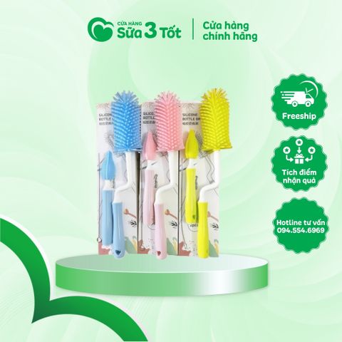Cọ Rửa Bình Sữa Silicon Xoay 360 ĐỘ - Attoon