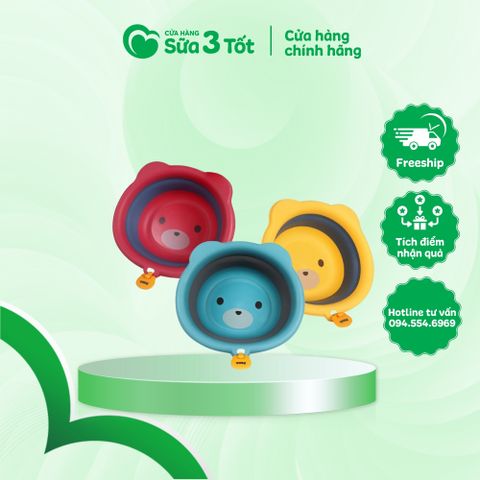 Chậu Rửa Mặt Gấp Gọn Gấu Con Các Màu - Tobe