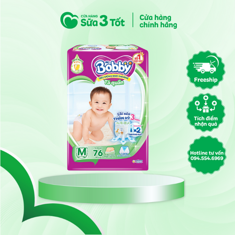 Bỉm Bobby - Quần- M76 (6-11Kg)