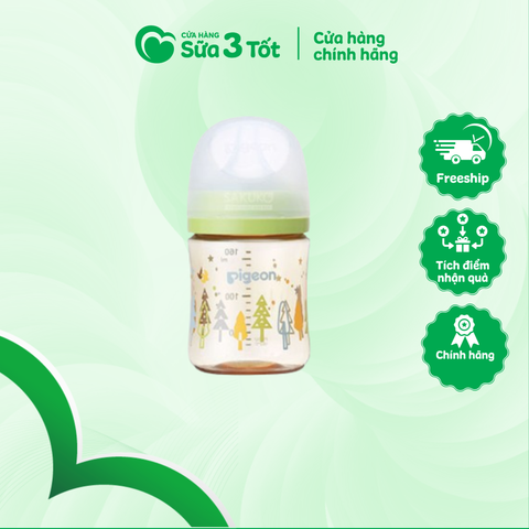 Bình Sữa Pigeon PPSU Plus - Hình Cây - Nhật Bản - 160ml
