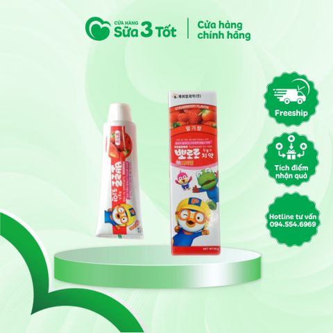 Kem Đánh Răng Pororo Vị Dâu (Trẻ Từ 2 Tuổi) - 90g
