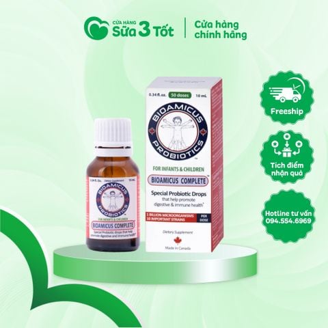 Bioamicus Men 10 Chủng Complete (Bảo quản lạnh 2-8 độ khi mở nắp)