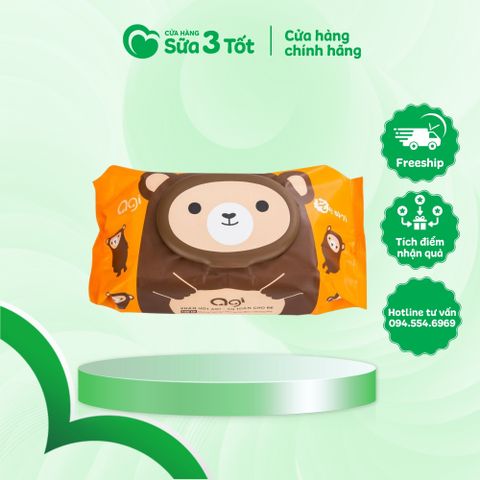 Khăn Ướt Cao Cấp Agi Màu Cam 100 tờ