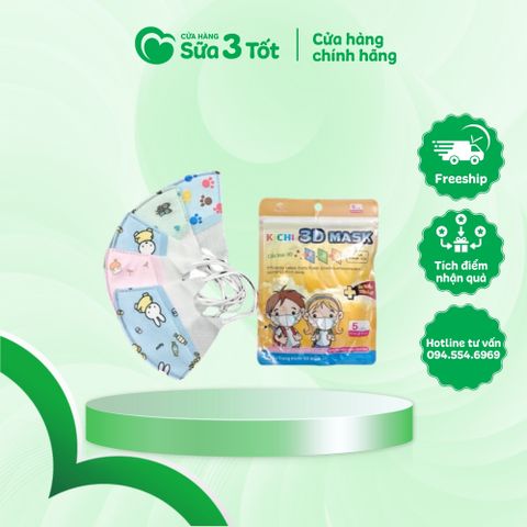 Khẩu Trang Trẻ Em Kichi 3D Mask -Size M (Trẻ Từ 4-12 Tuổi)