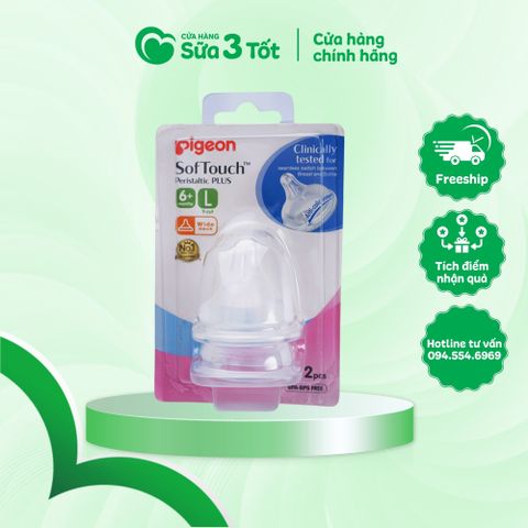 Núm Ty Pigoen Cổ Rộng 6+ L ( 1 Cặp 2 Chiếc)