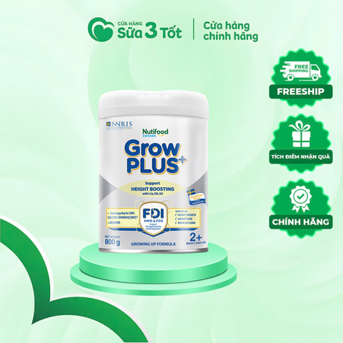 Sữa Bột Nutifood Grow Plus+ Bạc 2+ (Từ 2 Tuổi Trở Lên) - Lon 800G