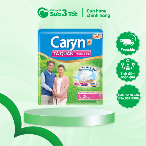 Bỉm Caryn - Quần - L28+4